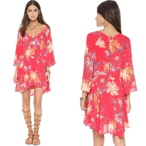 Eyes on you poppy combo floral mini dress - Picture 2 of 7